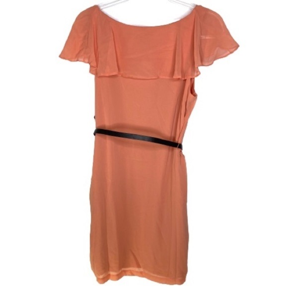BCBG Flutter sleeve dress in Persimmon - Picture 2 of 10